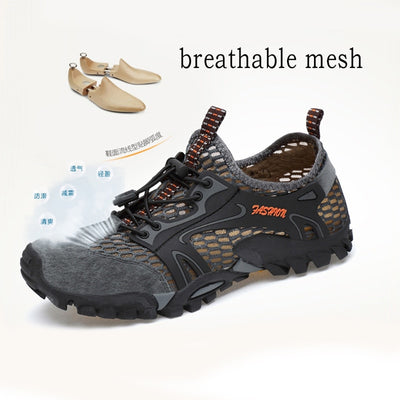 JACKSHIBO Breathable Water Shoes For Men Climbing Hiking Upstream Shoes Men Outdoor Beach Swimming Shoes Barefoot Sneakers