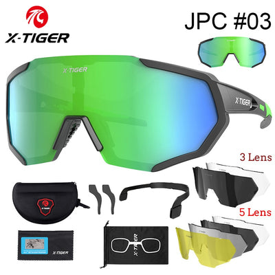 X-TIGER Polarized Lens Cycling Glasses Road Bike Cycling Eyewear Photochromic Sunglasses Sports MTB Mountain Bicycle Goggles