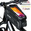 NEWBOLER Bicycle Bag Waterproof Touch Screen Cycling Bag Top Front Tube Frame MTB Road Bike Bag 7.2 Phone Case Bike Accessories
