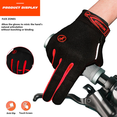 BIKINGMOREOK Cycling Gloves Summer Bike Gloves 5MM Liquid Gel Pads Breathable Mountain Road Bicycle Biking Gloves for Men Women