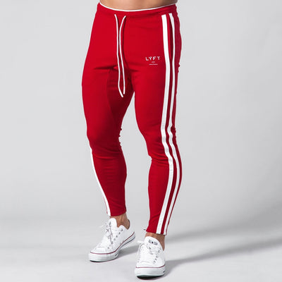 Cotton Double Striped Slim Fit Joggers