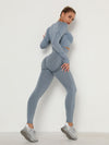 Women's Sets Skinny Tracksuit Breathable Bra Long Sleeve Top Seamless Outfits High Waist Push Up Leggings Gym Clothes Sport Suit