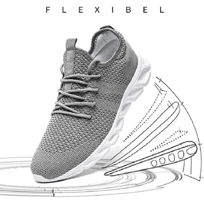 Men's Casual Sport Shoes Light Sneakers White Outdoor Breathable Mesh Fashion Black Running Shoes Athletic Jogging Tennis Shoes