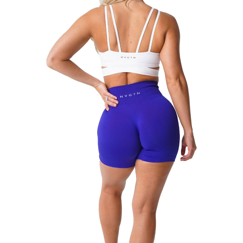 NVGTN Lycra Spandex Solid Seamless Shorts Women Soft Workout Tights Fitness Outfits Yoga Pants Gym Wear